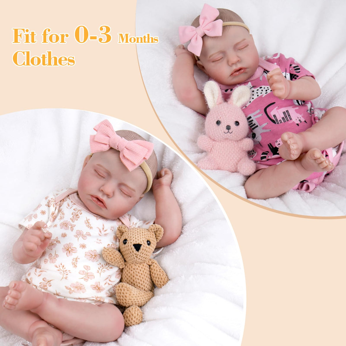 Aori reborn doll outfit with pacifier and bottle shown for easy unboxing