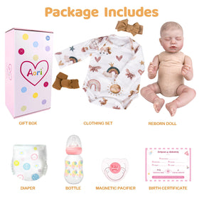 Aori lifelike baby doll in a cozy outfit inviting cuddles