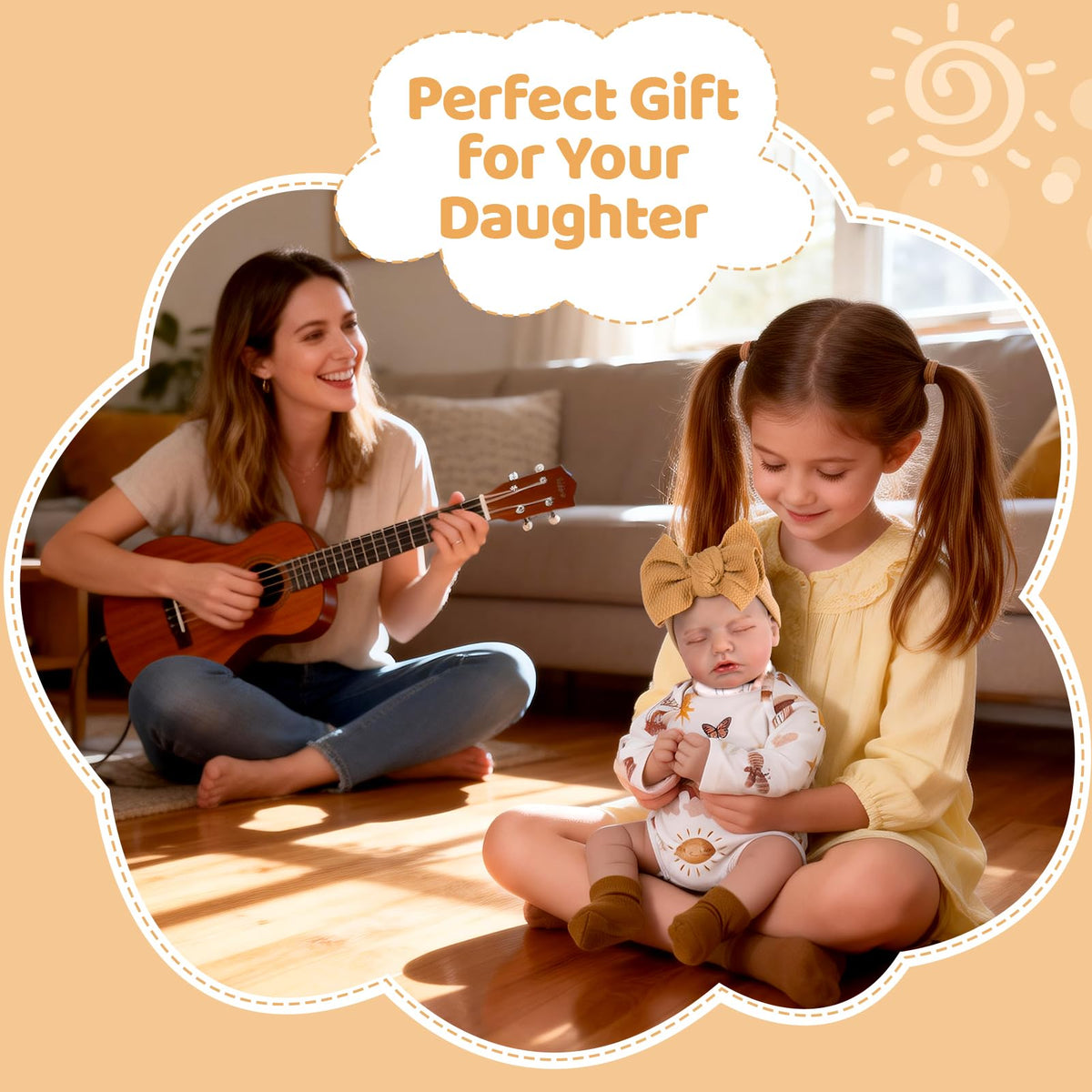 Aori lifelike baby doll gift set includes bottle and pacifier