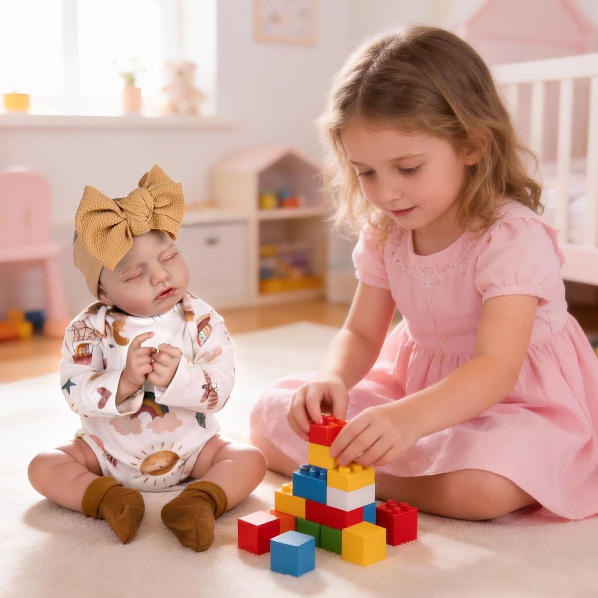 Aori lifelike baby doll with poseable limbs enabling versatile posing