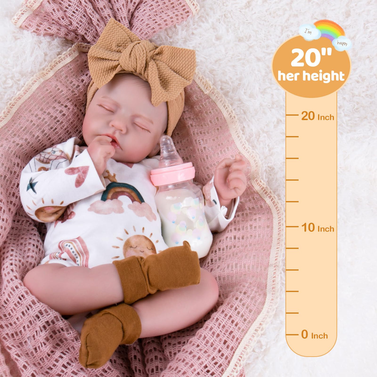 Aori lifelike baby doll sleeping face captures serene newborn vibe