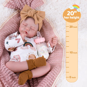 Aori lifelike baby doll sleeping face captures serene newborn vibe