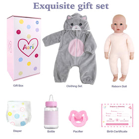 Aori lifelike baby dolls durable skin-friendly materials ensure safe, long-lasting playtime.
