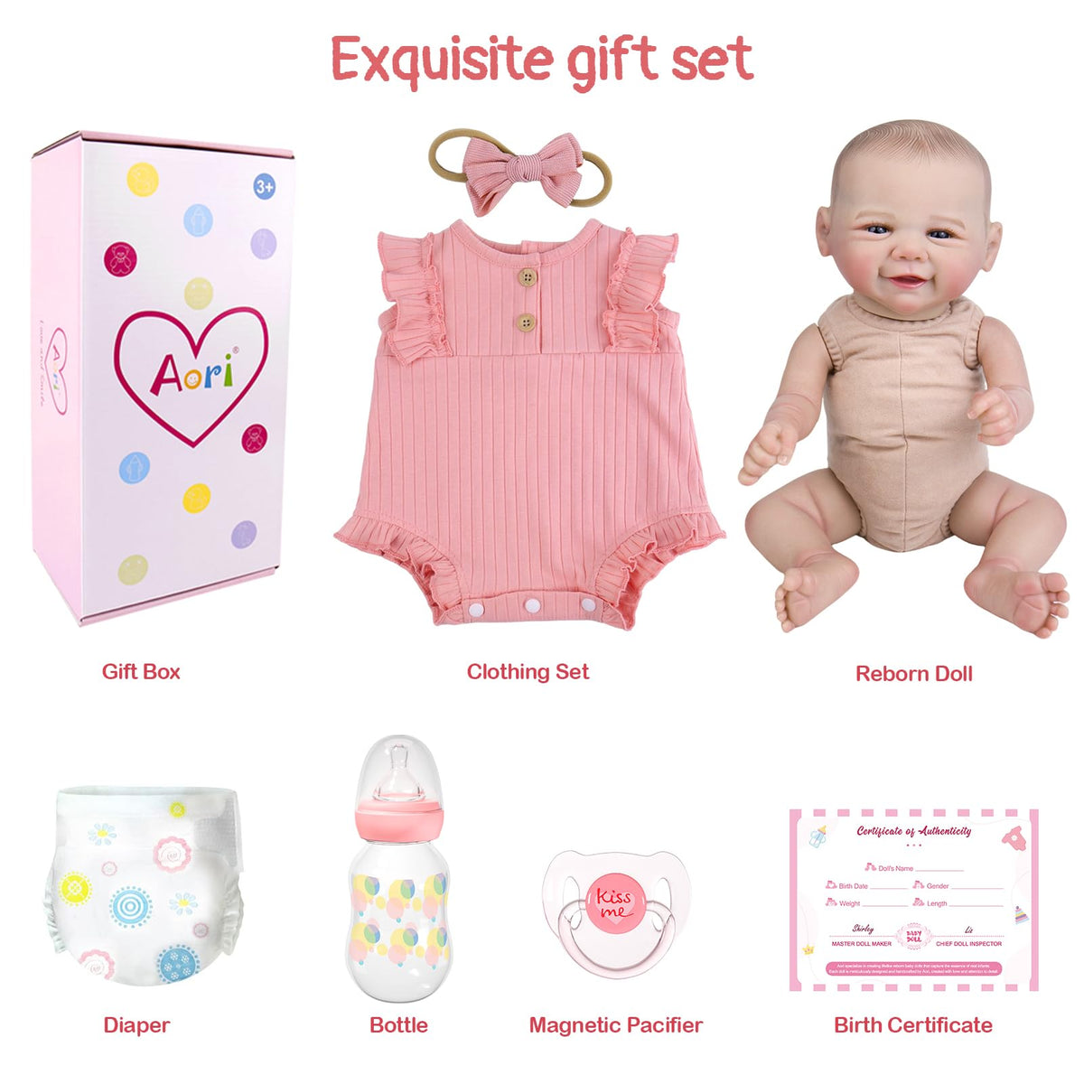 Aori lifelike reborn doll packaging ready for gifting