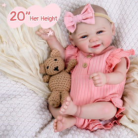 Aori reborn doll with magnetic pacifier for easy pretend feeding