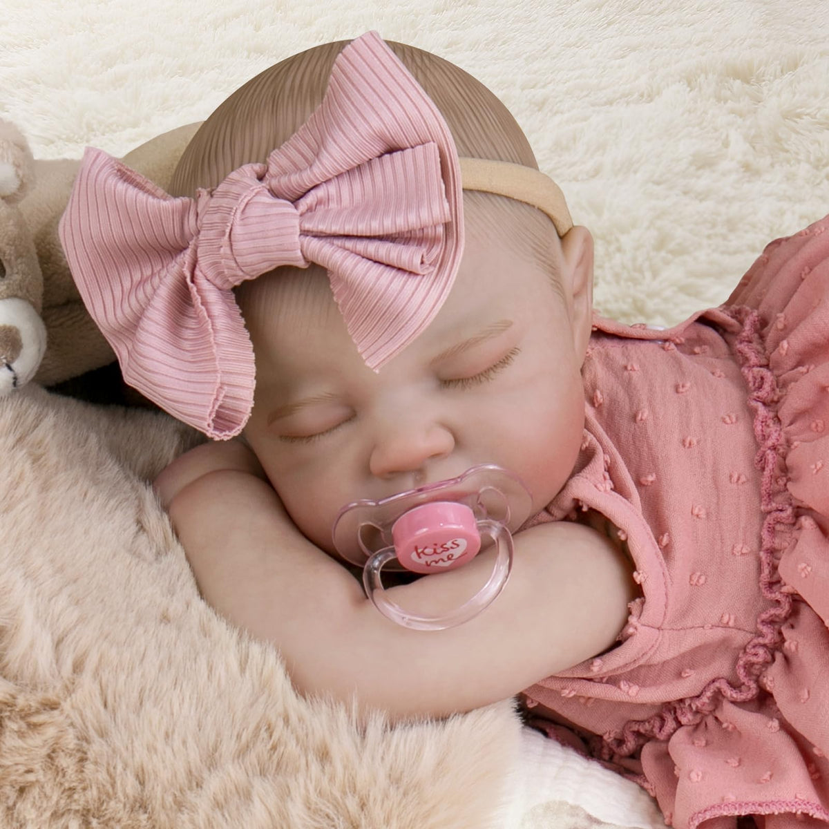 Aori pacifier bottle and birth certificate accessories encourage interactive care.