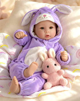 Aori Real Baby Doll 17-inch head and limbs with lifelike details for imaginative play.