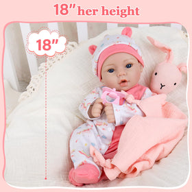 Aori Reborn Baby Doll gift set includes birth certificate for pretend-play