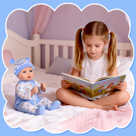 Aori Reborn boy doll blue hat adds style and comfort for pretend care