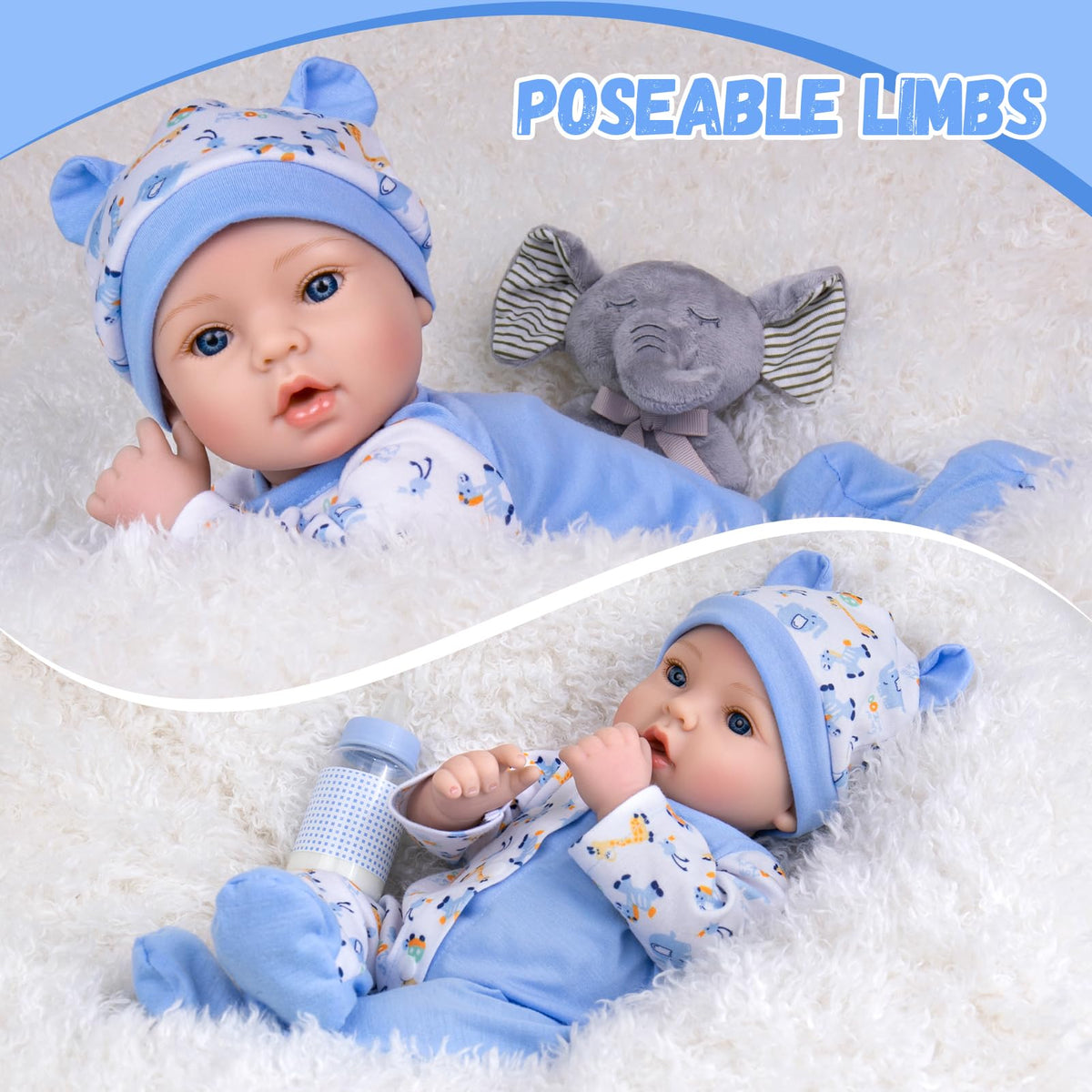 Aori Reborn boy doll diaper ready for dressing and care