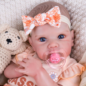 Aori Reborn hand-painted blush and eyelashes add realism to pretend nursery moments.