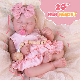 Magnetic pacifier included for authentic soothing moments with the Aori Reborn doll