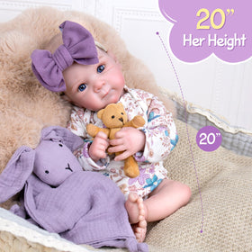 Aori Reborn Baby Doll soft vinyl limbs for easy posing and play.