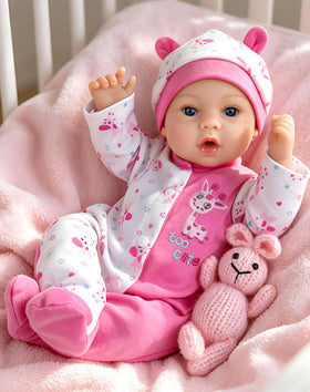 Aori Reborn Baby Dolls Girl 18-inch lifelike texture for imaginative role play.