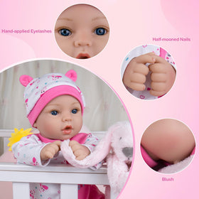 Aori Reborn Baby Dolls Girl hair detail adds lifelike charm for storytelling and photo moments.