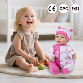 Aori Reborn Baby Dolls Girl pacifier supports soothing routines during pretend caregiving.