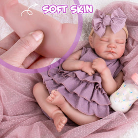 Aori reborn doll with feeding kit ideal for role-play mealtime