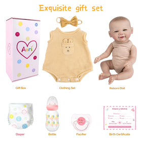 Aori reborn doll gift box includes outfit for a ready-to-welcome home.