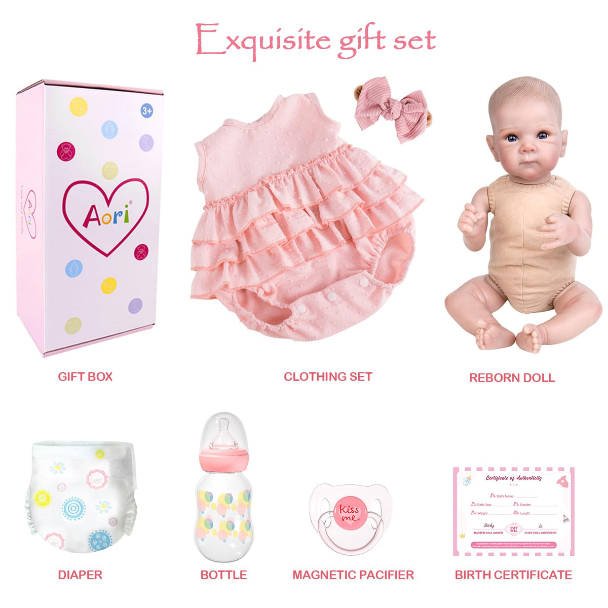 Aori Reborn doll gift set box offers complete gifting presentation