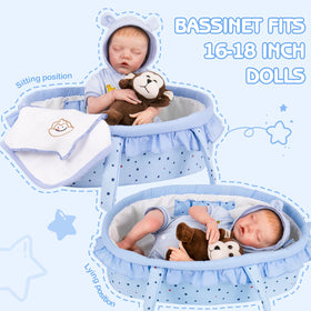 Aori doll playing mat with blue accents inspires imaginative pretend play.