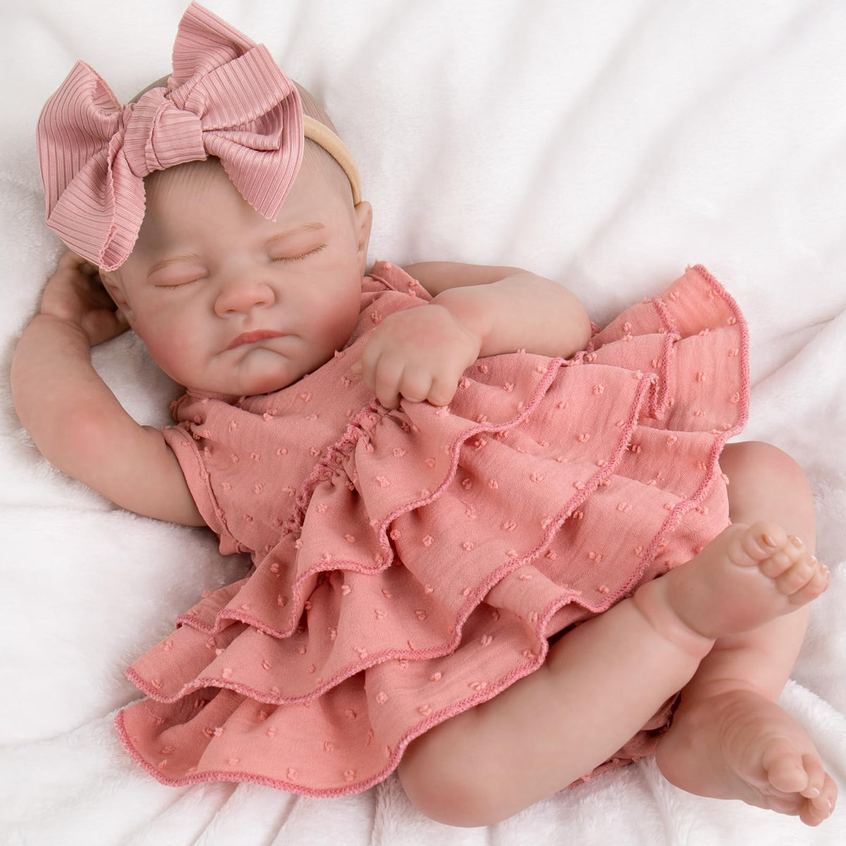 Aori reborn doll poseable limbs enabling versatile pretend play and care routines.