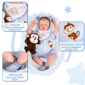 Aori doll shirt and bib enable mix-and-match wardrobe fun.