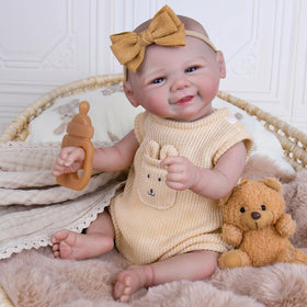 Aori reborn doll soft-body vinyl offers durable, non-toxic play experiences.