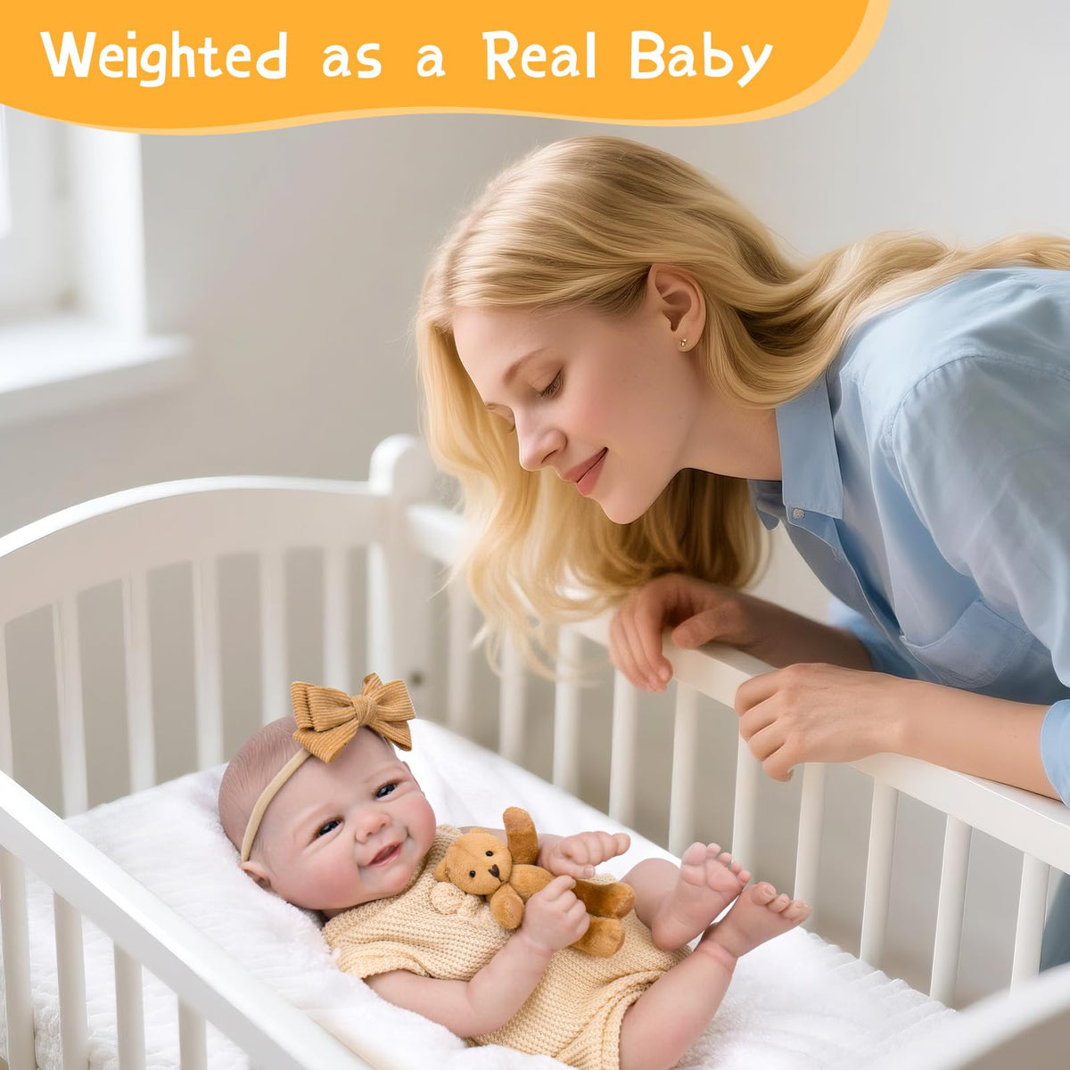 Aori reborn doll weighted body enables authentic cuddling sessions.