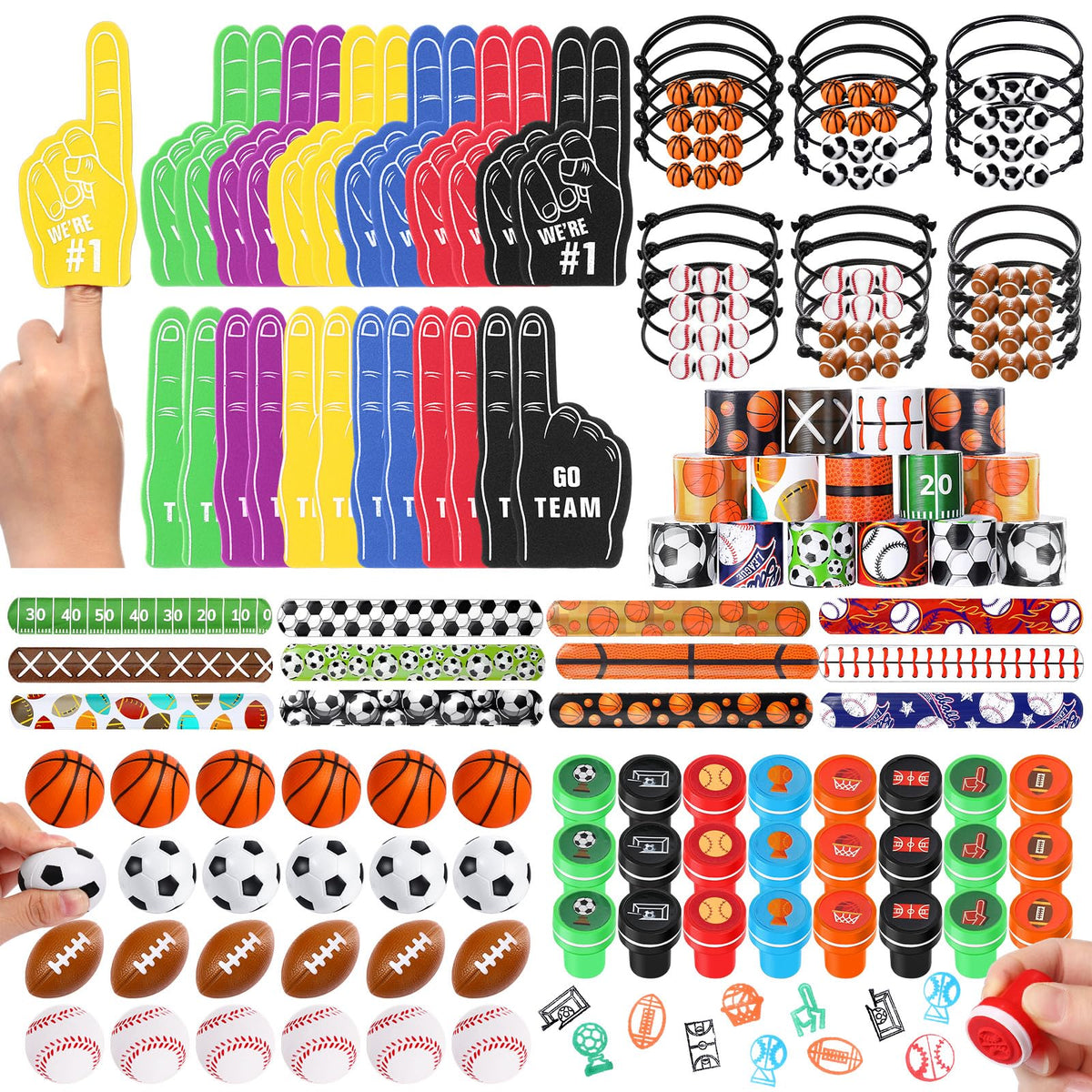 Aoriher 120-piece sport ball set for party decor and party favors