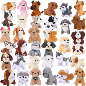 Aoriher 36-pcs mini plush dogs bulk pack for party favors