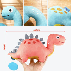 Aoriher 9-inch blue dinosaur plush adds portable cuddle comfort.