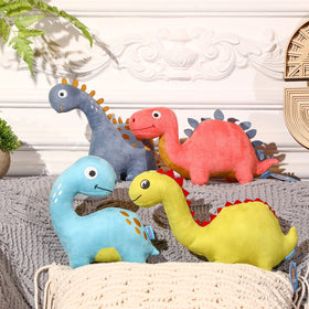 Aoriher 9-inch navy dinosaur plush for soft room decor.