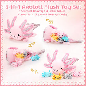 Aoriher 6 inch green axolotl baby plush soft sensory toy for imaginative play