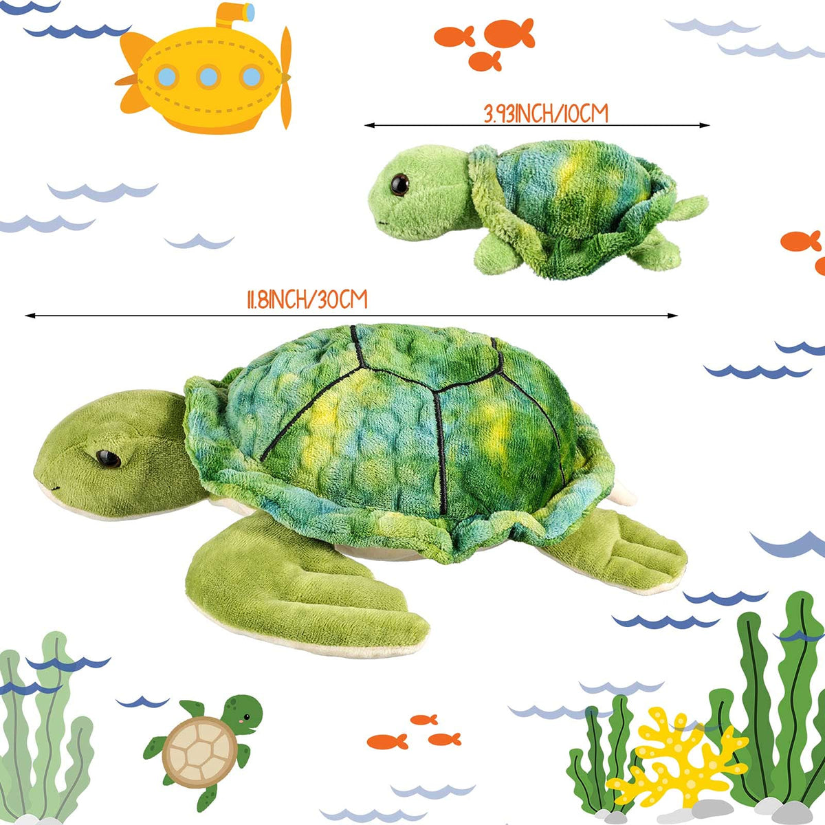 Aoriher baby turtles tucked inside the mommy turtle shell for compact storage.
