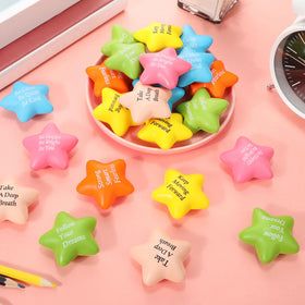 Colorful Aoriher stress ball set arranged on a desk for mood lift.