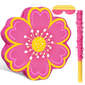 Aoriher daisy pinata set front view for festive decoration and fun.