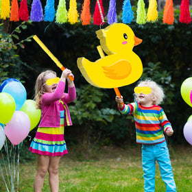 Aoriher duck pinata filled with surprises for candy or confetti.