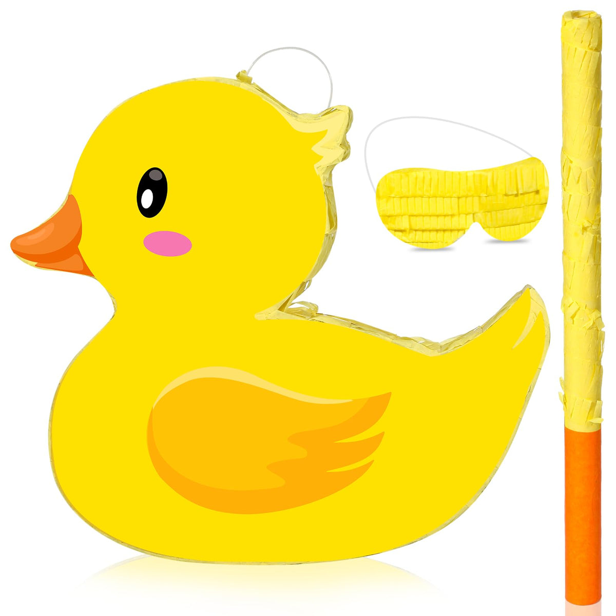 Aoriher duck pinata front view for party décor and game.