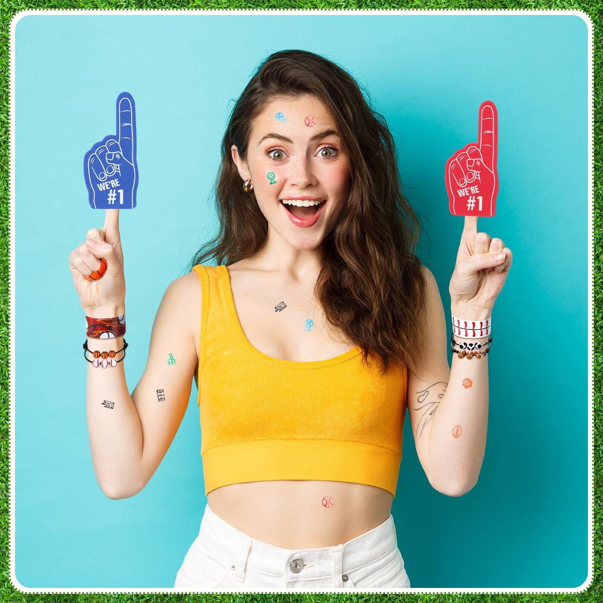 Aoriher football slap bracelets for quick wearable favors and games