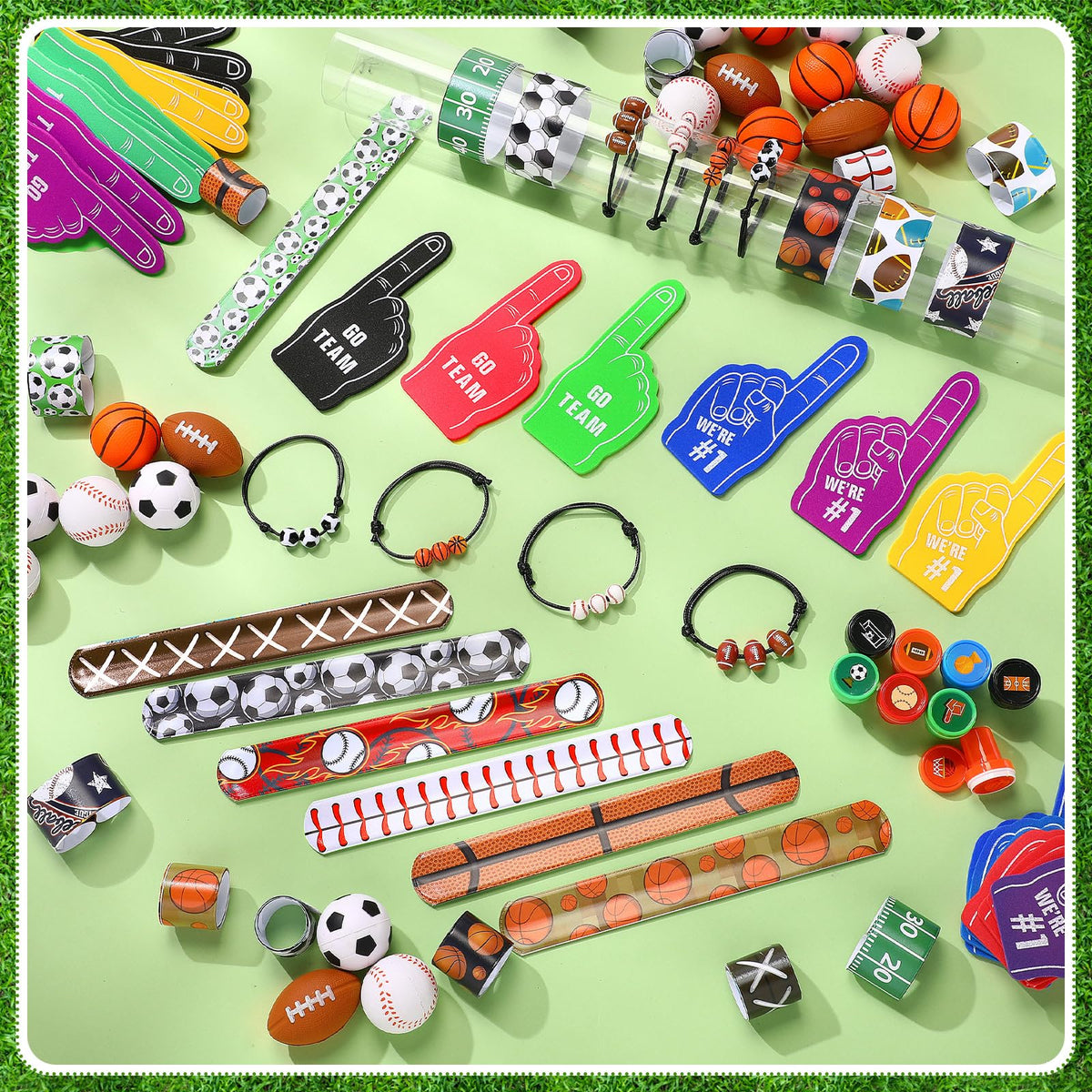 Aoriher football stamps for quick, colorful party crafts