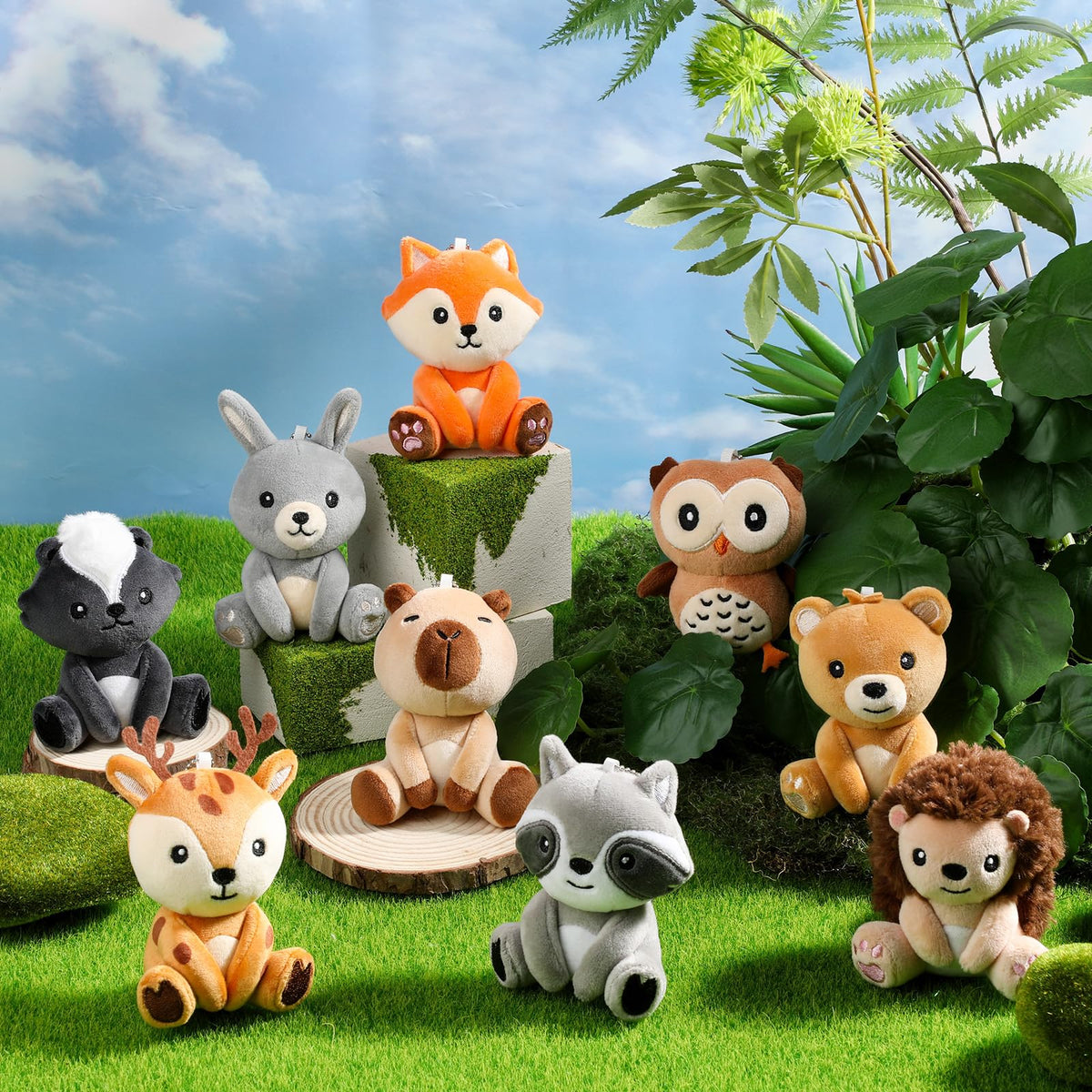 Aoriher forest plush raccoon – curious companion for cozy shelves and stories.