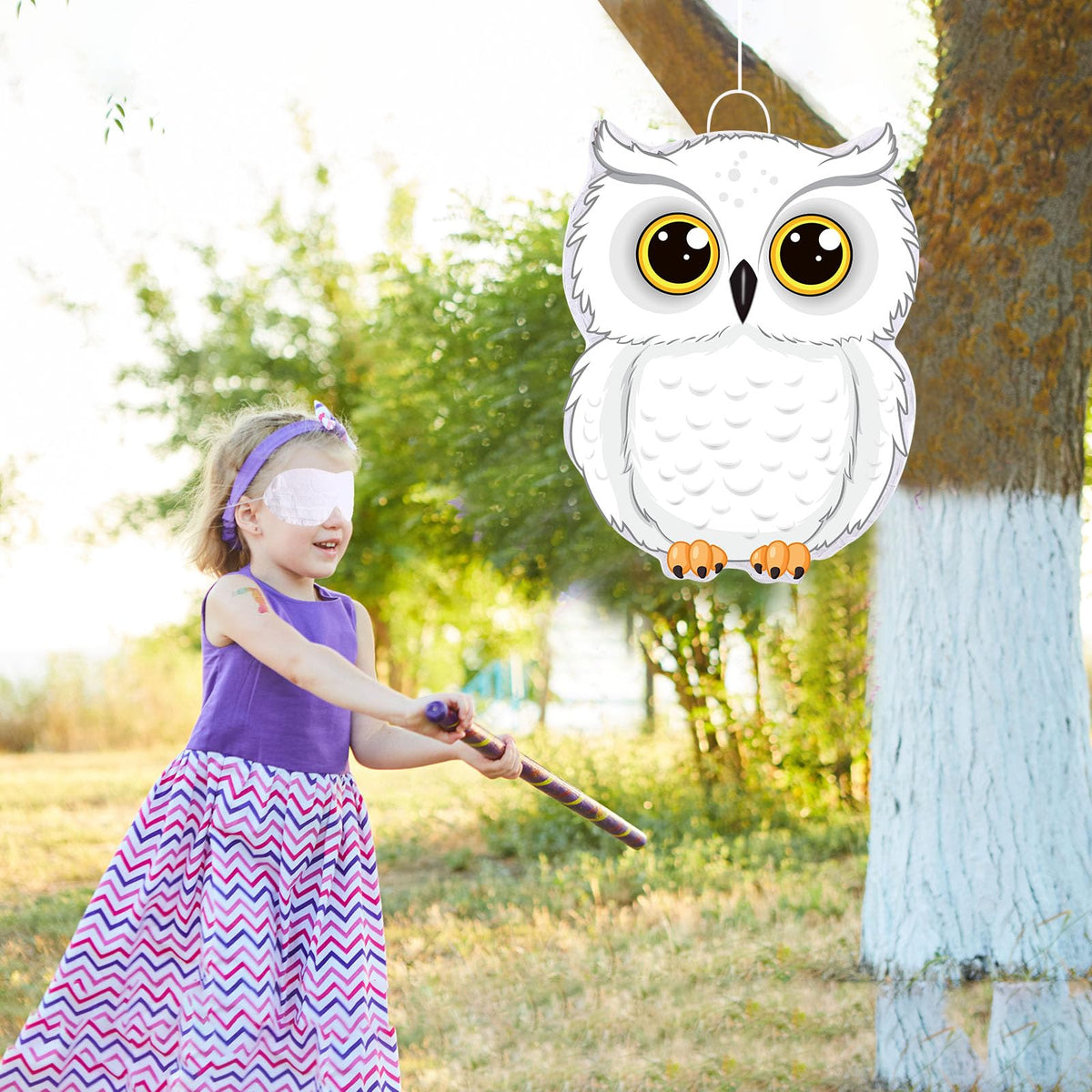 Aoriher pinata hanging setup, easy indoor or outdoor party decor.