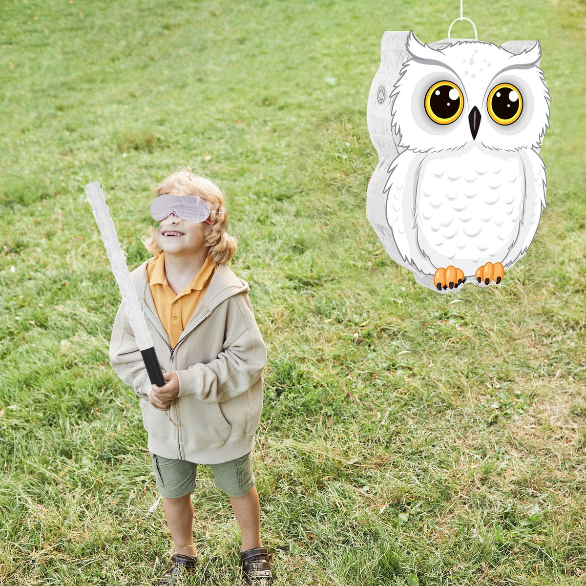 Aoriher owl pinata size 16x12x3 inches, with ample space for treats.