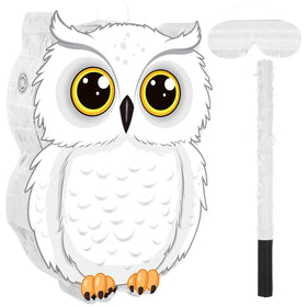 Aoriher owl pinatas set featuring a snowy white owl for animal-themed parties.