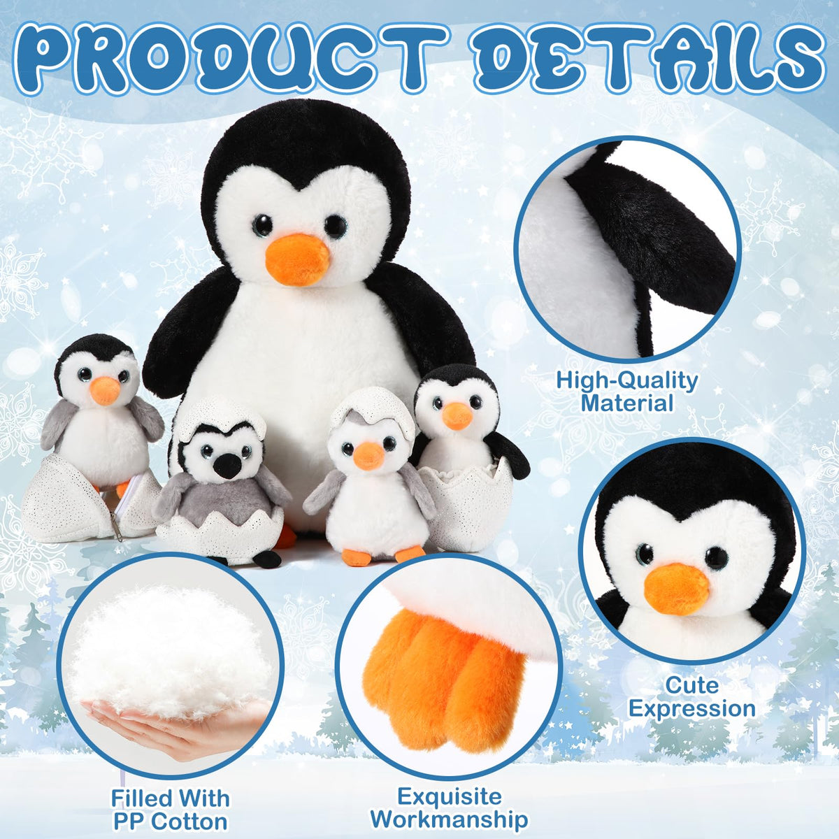 Aoriher baby penguin 5-inch plush inspires imaginative storytelling and games.