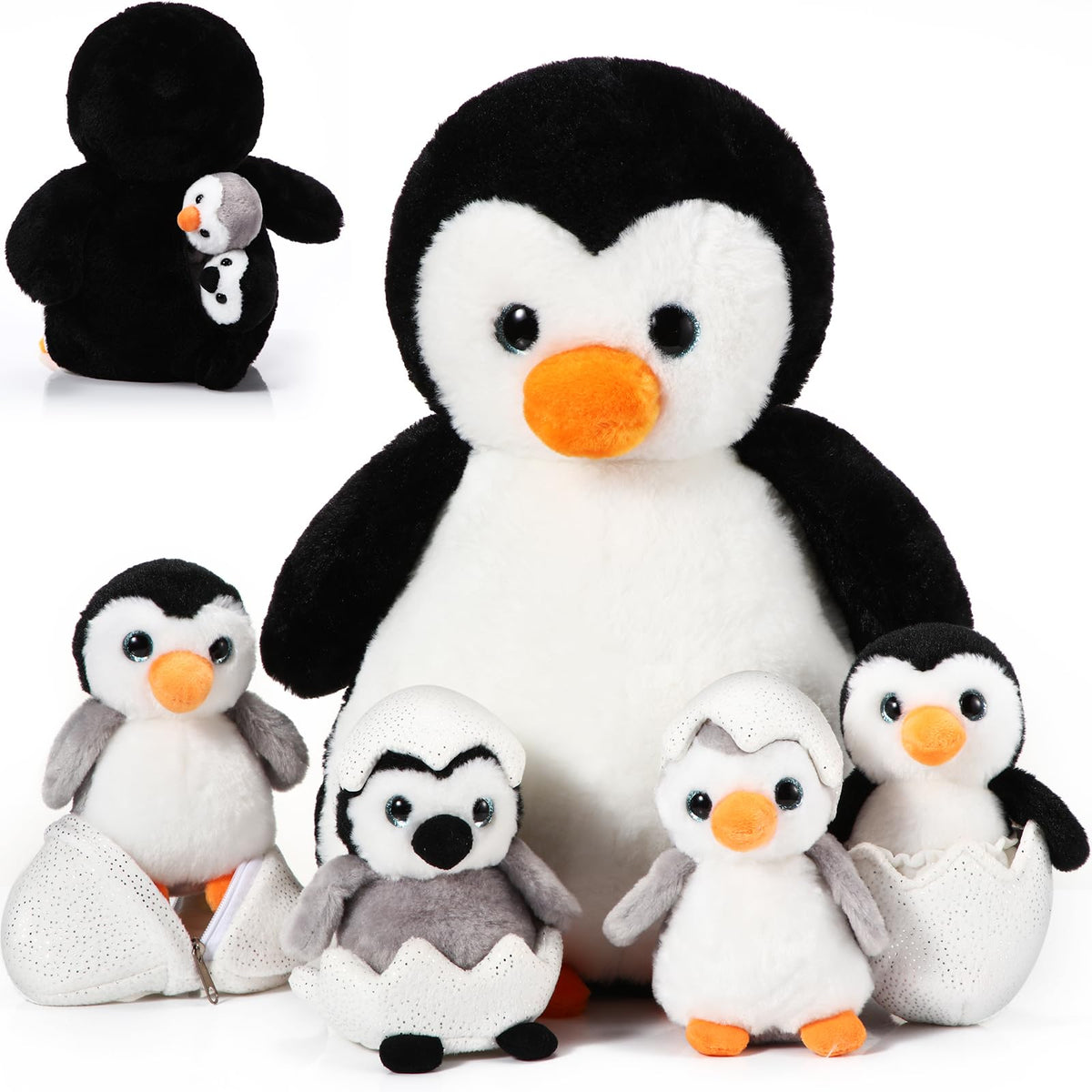 Aoriher mommy penguin plush 14-inch centerpiece for cozy decor and comforting hugs.