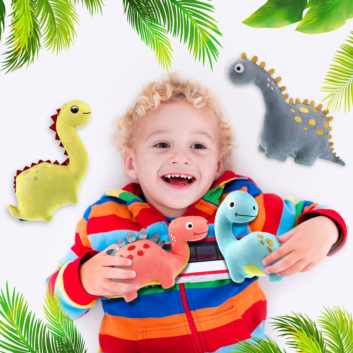 Aoriher portable 9-inch dinosaur plush toy for travel and on-the-go cuddles.