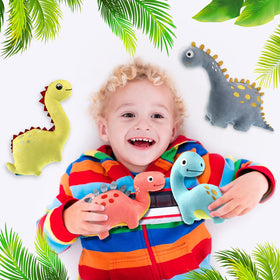 Aoriher portable 9-inch dinosaur plush toy for travel and on-the-go cuddles.
