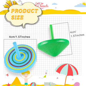 Aoriher rainbow wooden gyroscope for kids in classroom and party settings.