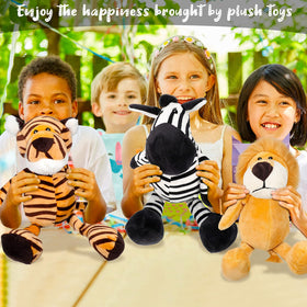 Aoriher 11.8-inch safari plush collection, easy to carry and store